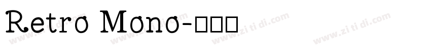 Retro Mono字体转换